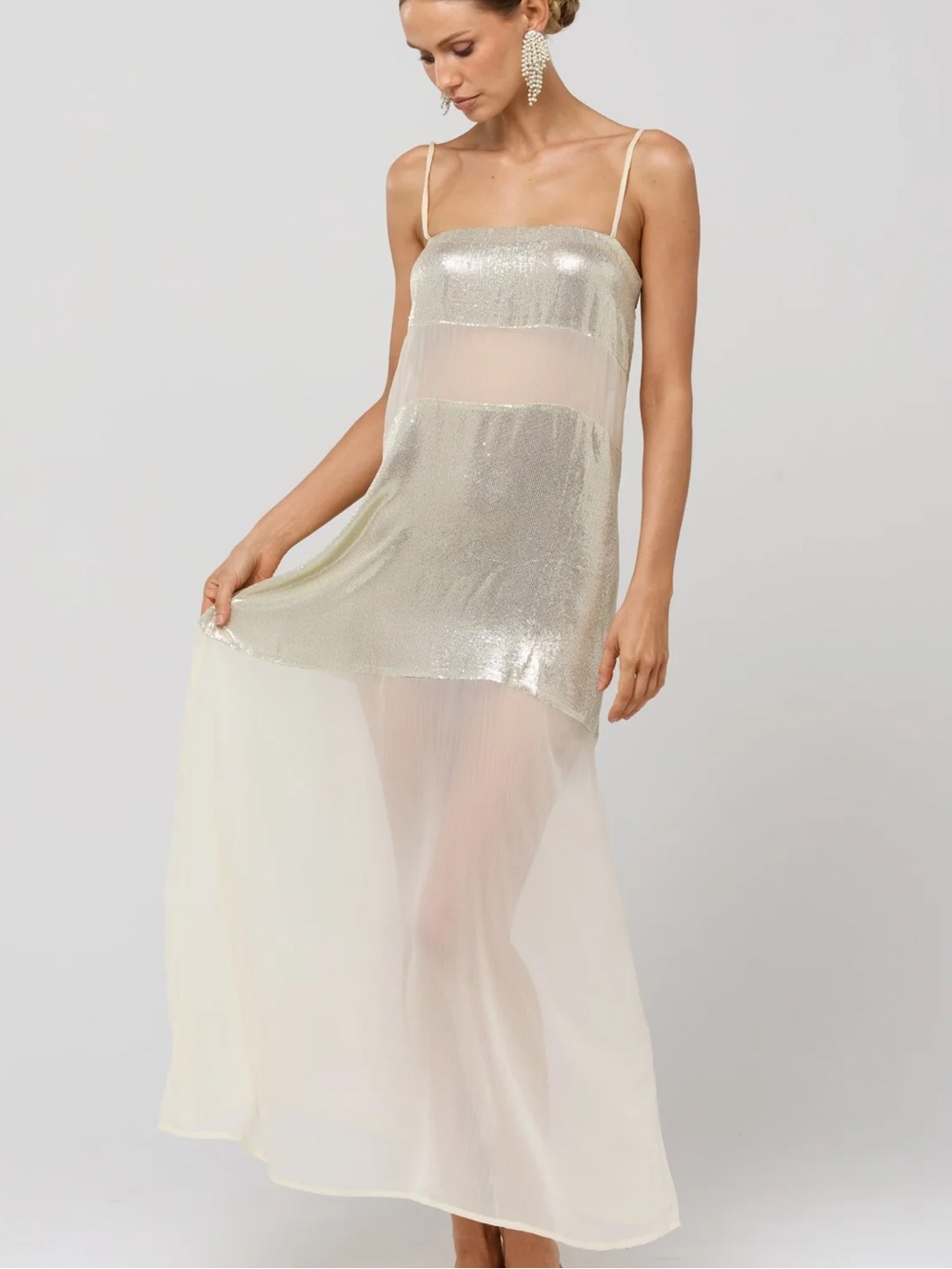 RESA Eli Gold Panel Dress